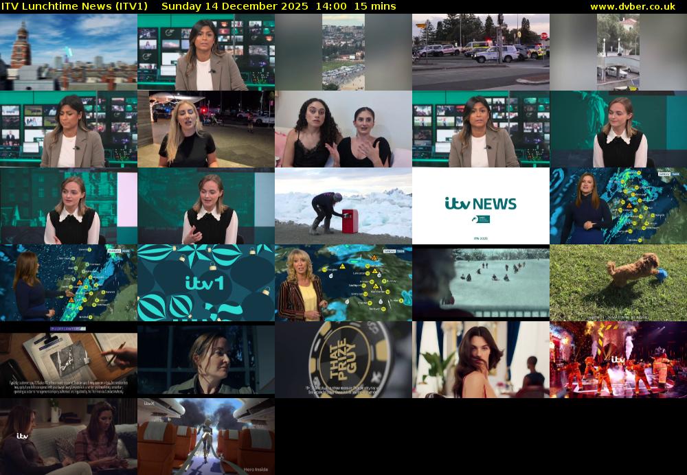 ITV Lunchtime News (ITV1) Sunday 14 December 2025 14:00 - 14:15
