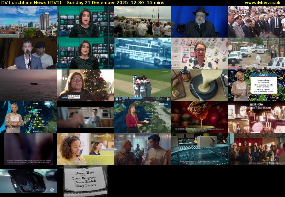 ITV Lunchtime News (ITV1) Sunday 21 December 2025 12:30 - 12:45