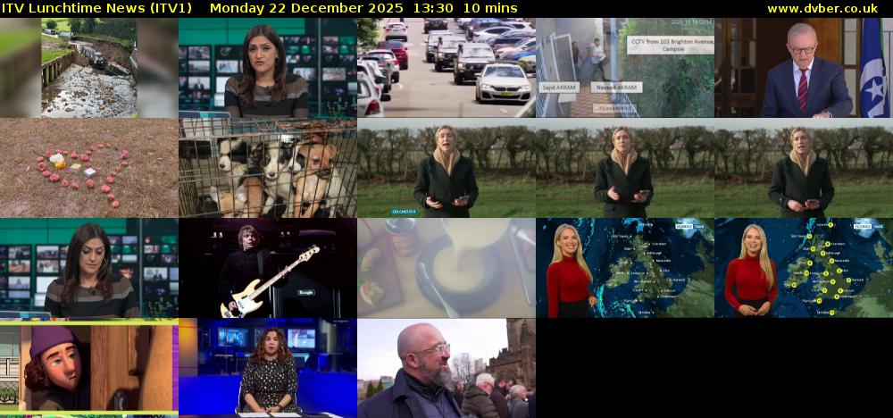 ITV Lunchtime News (ITV1) Monday 22 December 2025 13:30 - 13:40