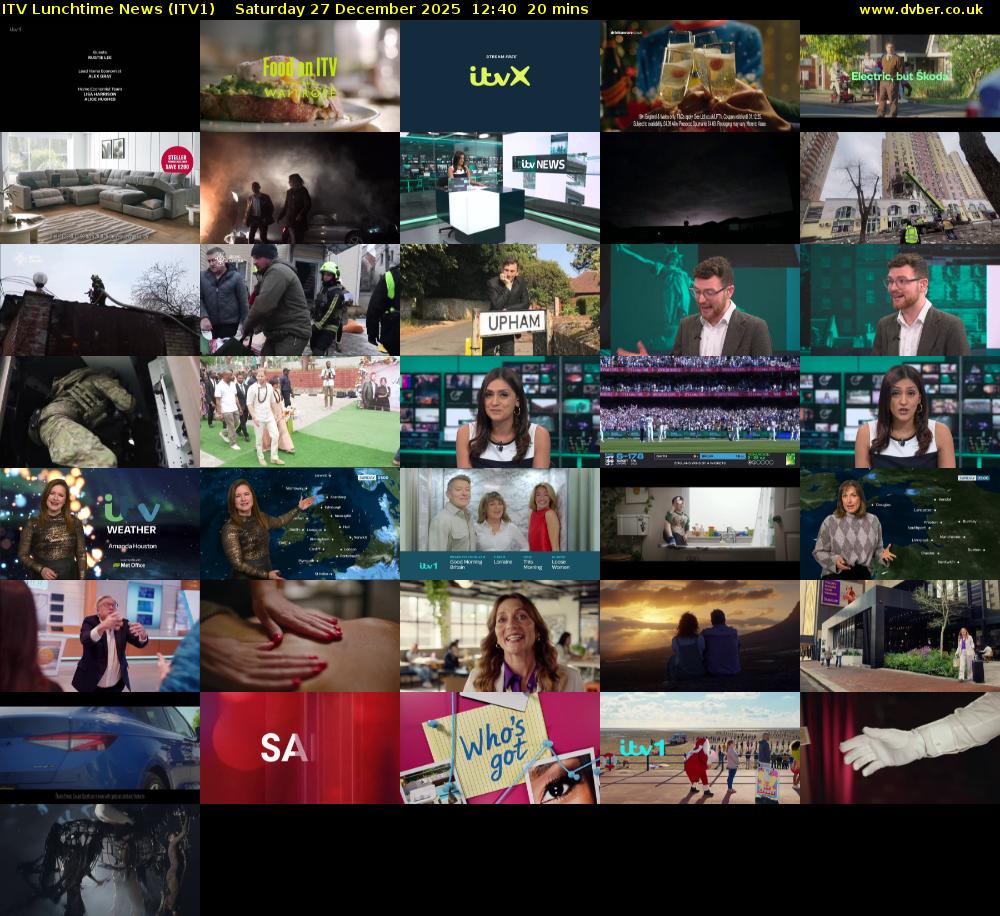 ITV Lunchtime News (ITV1) Saturday 27 December 2025 12:40 - 13:00