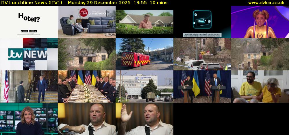 ITV Lunchtime News (ITV1) Monday 29 December 2025 13:55 - 14:05