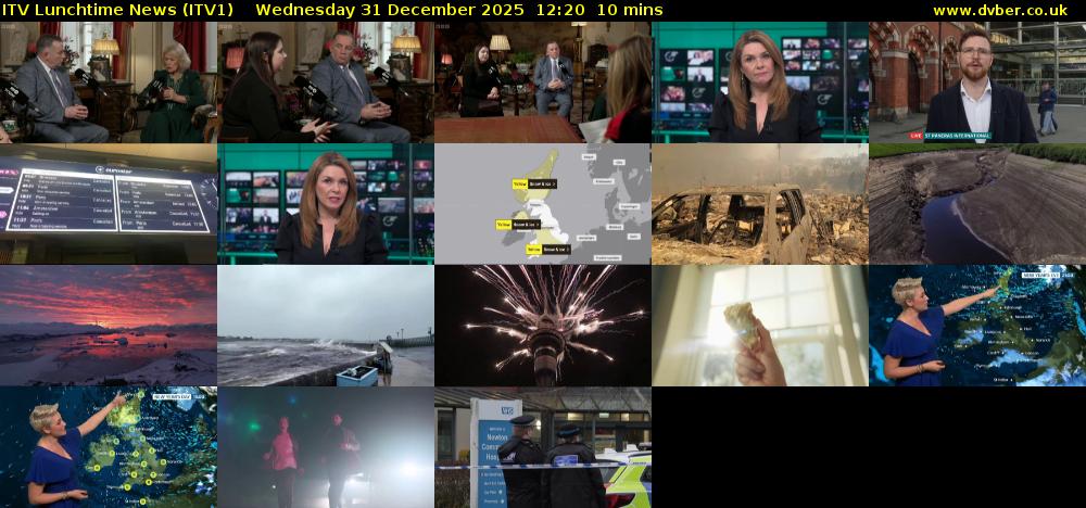 ITV Lunchtime News (ITV1) Wednesday 31 December 2025 12:20 - 12:30