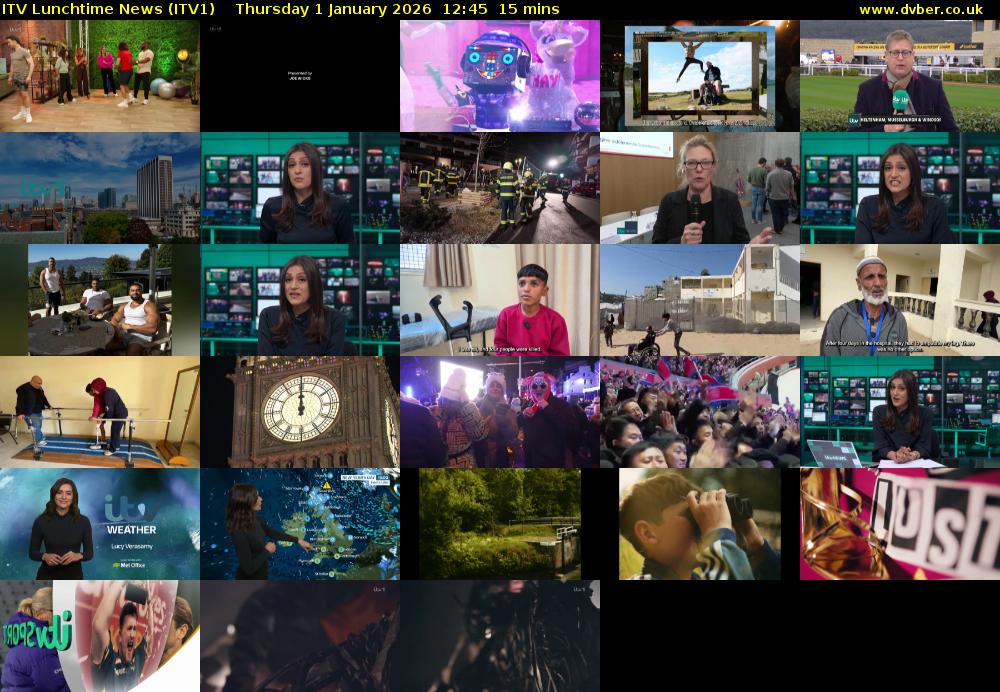 ITV Lunchtime News (ITV1) Thursday 1 January 2026 12:45 - 13:00