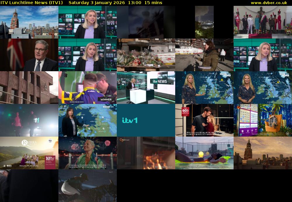 ITV Lunchtime News (ITV1) Saturday 3 January 2026 13:00 - 13:15