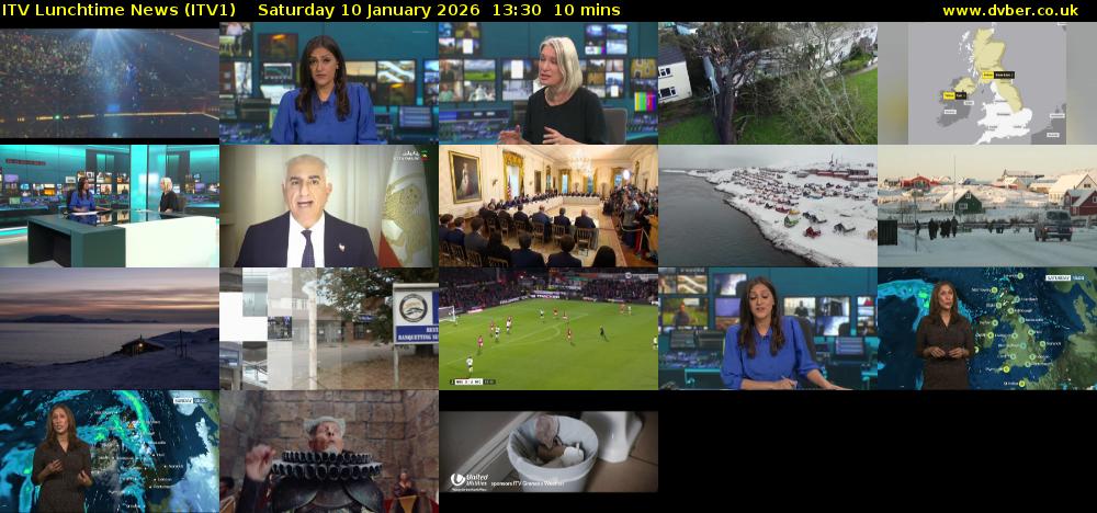 ITV Lunchtime News (ITV1) Saturday 10 January 2026 13:30 - 13:40