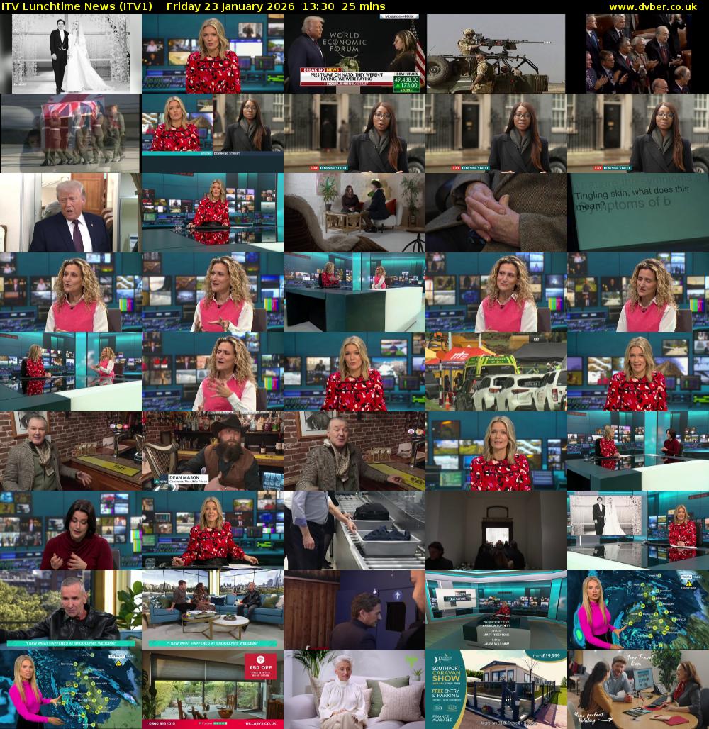 ITV Lunchtime News (ITV1) Friday 23 January 2026 13:30 - 13:55