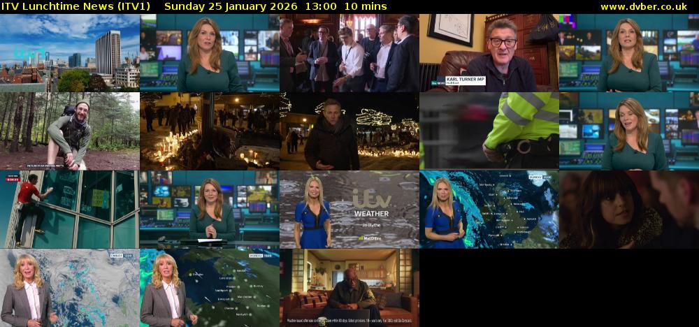 ITV Lunchtime News (ITV1) Sunday 25 January 2026 13:00 - 13:10