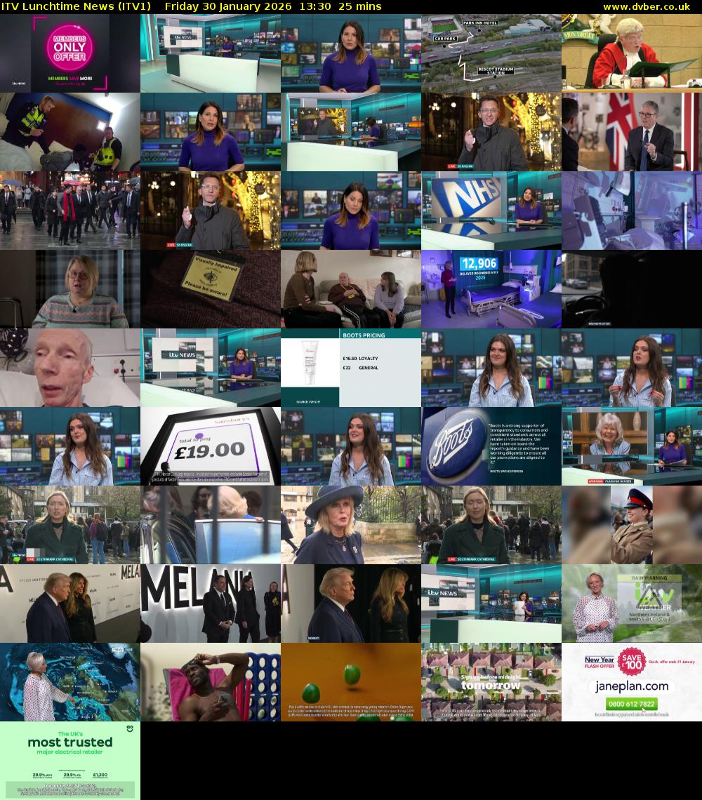 ITV Lunchtime News (ITV1) Friday 30 January 2026 13:30 - 13:55