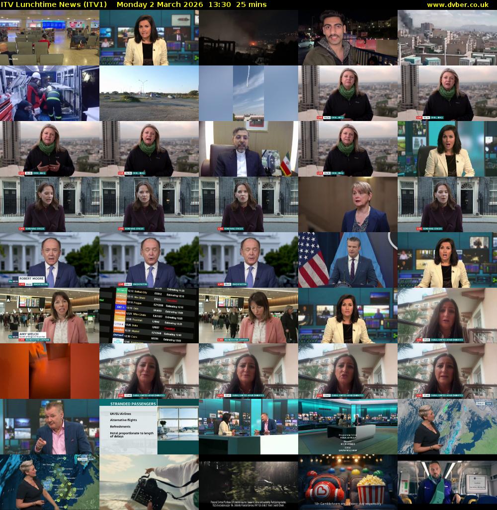 ITV Lunchtime News (ITV1) Monday 2 March 2026 13:30 - 13:55