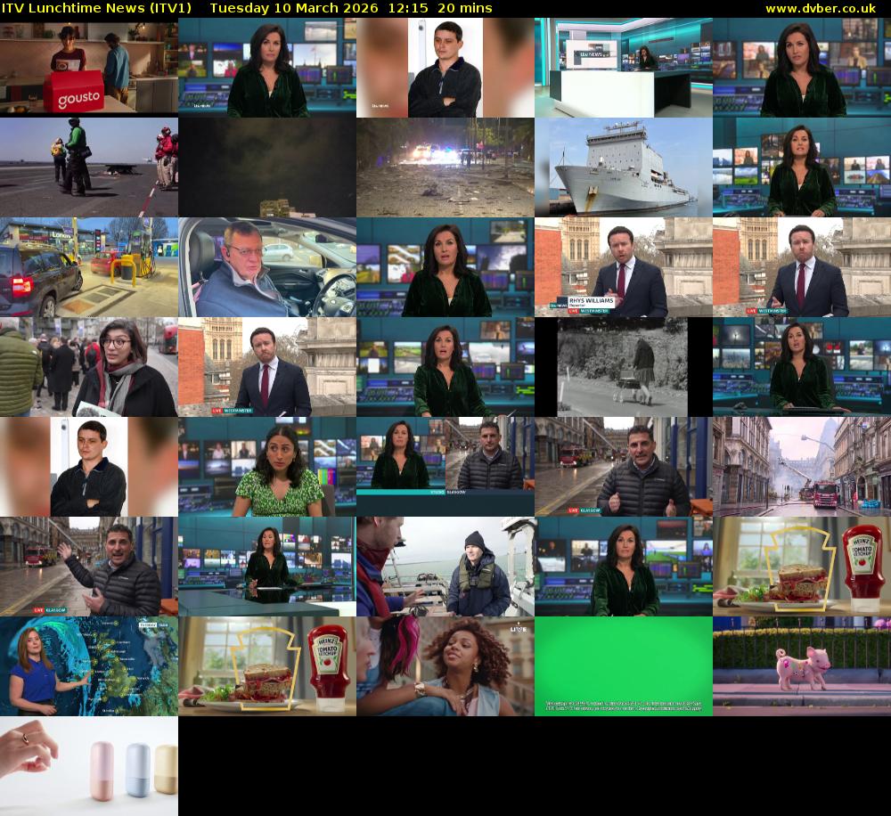 ITV Lunchtime News (ITV1) Tuesday 10 March 2026 12:15 - 12:35