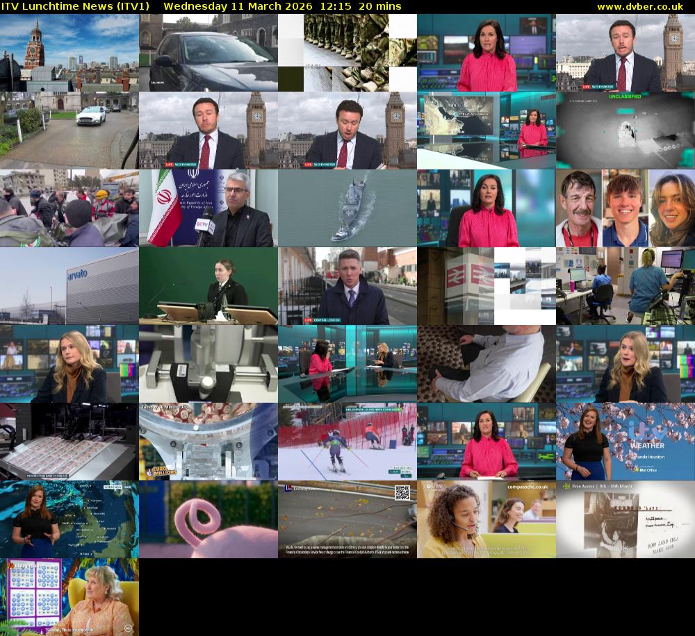 ITV Lunchtime News (ITV1) Wednesday 11 March 2026 12:15 - 12:35