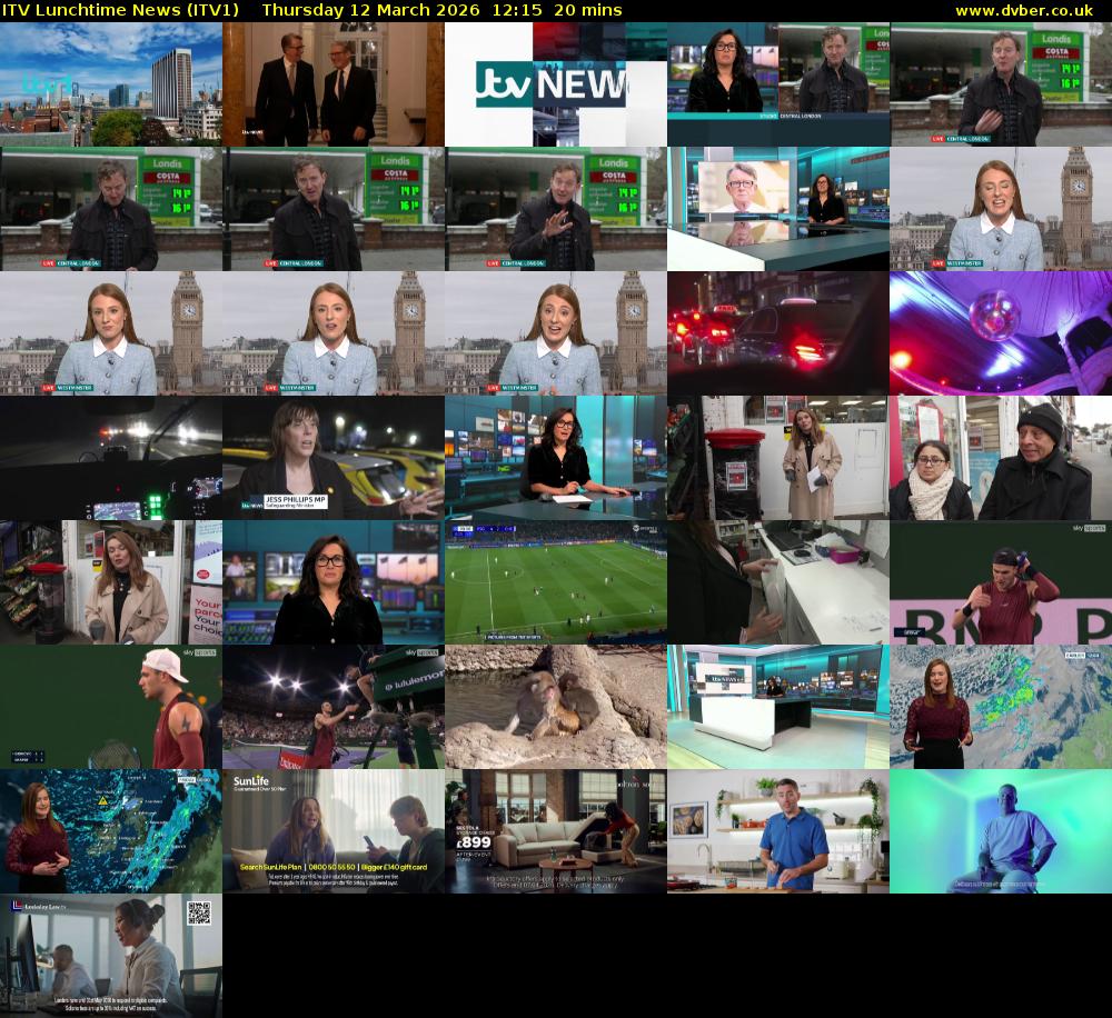 ITV Lunchtime News (ITV1) Thursday 12 March 2026 12:15 - 12:35
