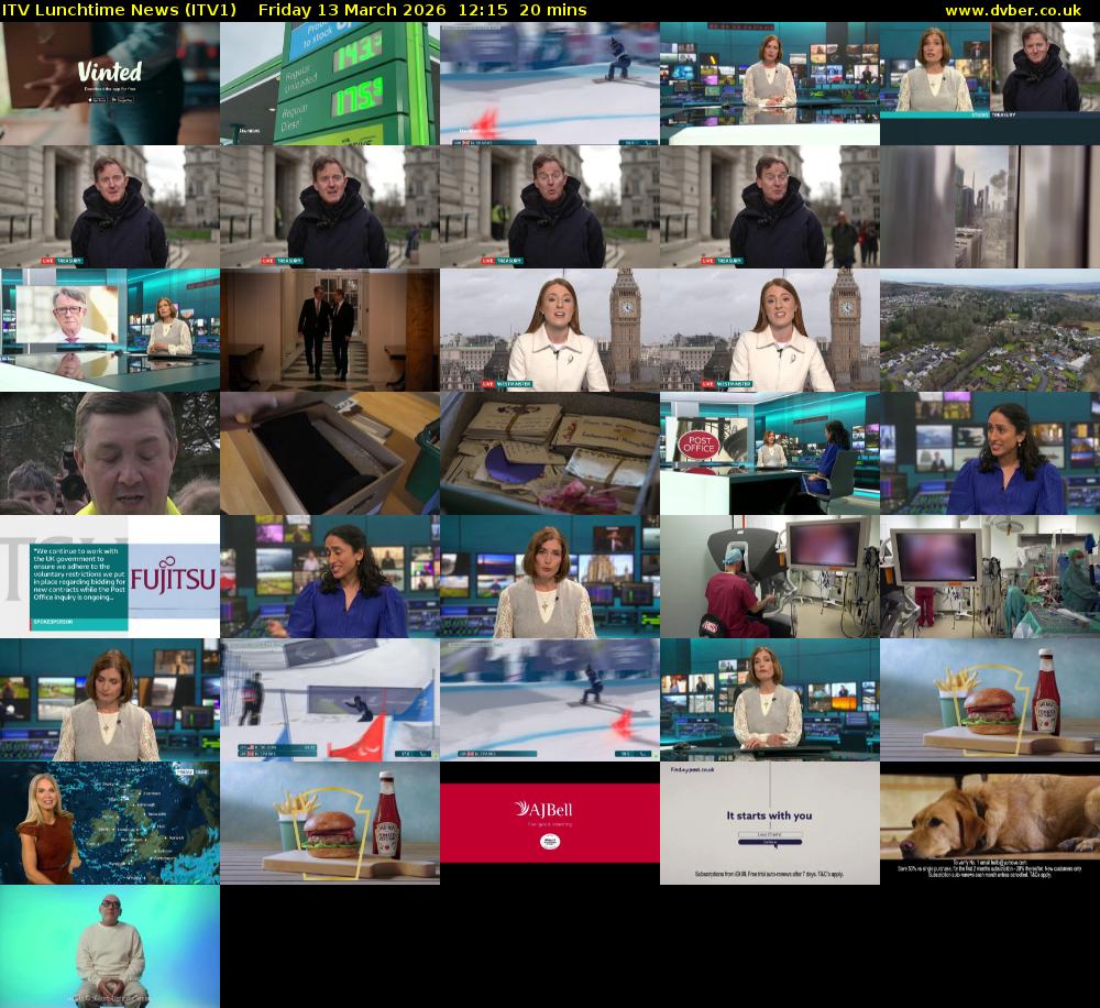 ITV Lunchtime News (ITV1) Friday 13 March 2026 12:15 - 12:35