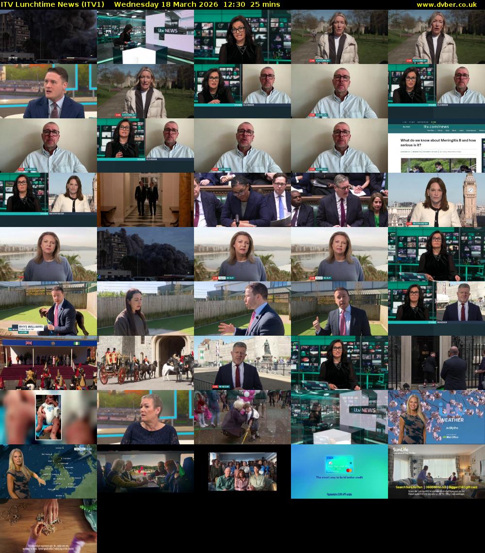 ITV Lunchtime News (ITV1) Wednesday 18 March 2026 12:30 - 12:55