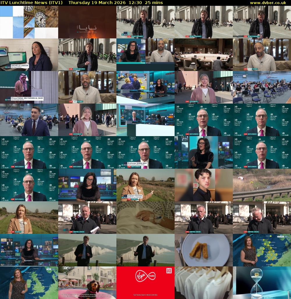 ITV Lunchtime News (ITV1) Thursday 19 March 2026 12:30 - 12:55