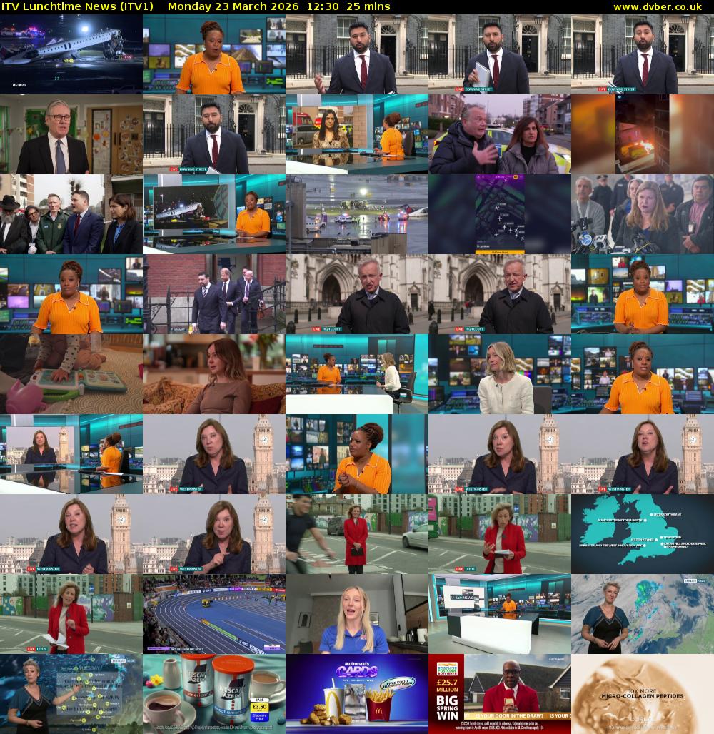 ITV Lunchtime News (ITV1) Monday 23 March 2026 12:30 - 12:55