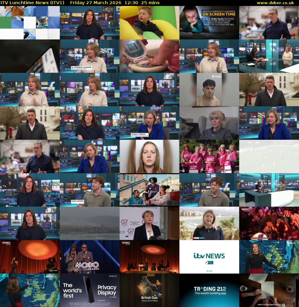 ITV Lunchtime News (ITV1) Friday 27 March 2026 12:30 - 12:55
