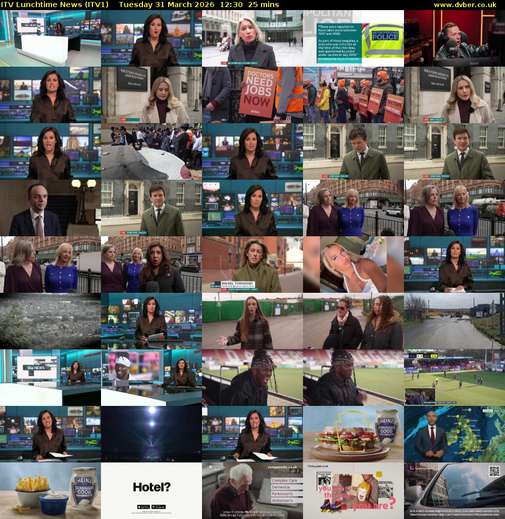 ITV Lunchtime News (ITV1) Tuesday 31 March 2026 12:30 - 12:55