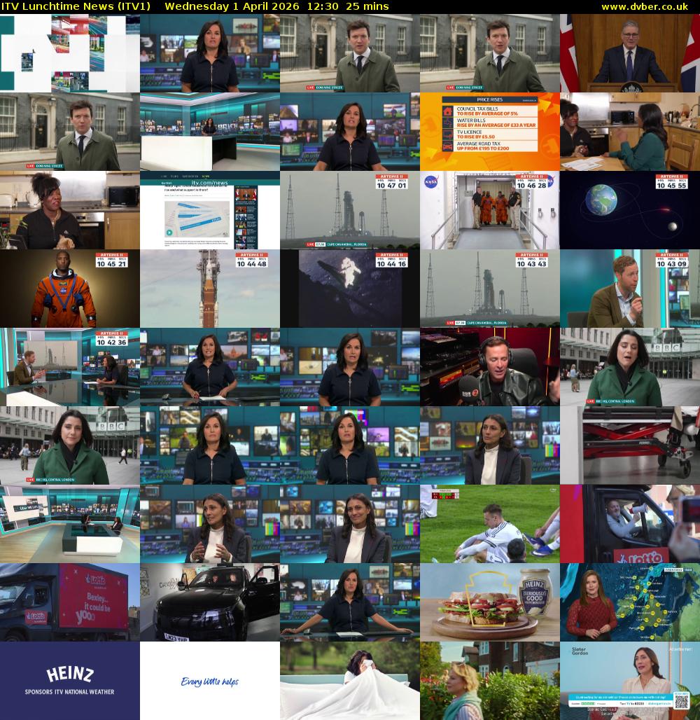 ITV Lunchtime News (ITV1) Wednesday 1 April 2026 12:30 - 12:55