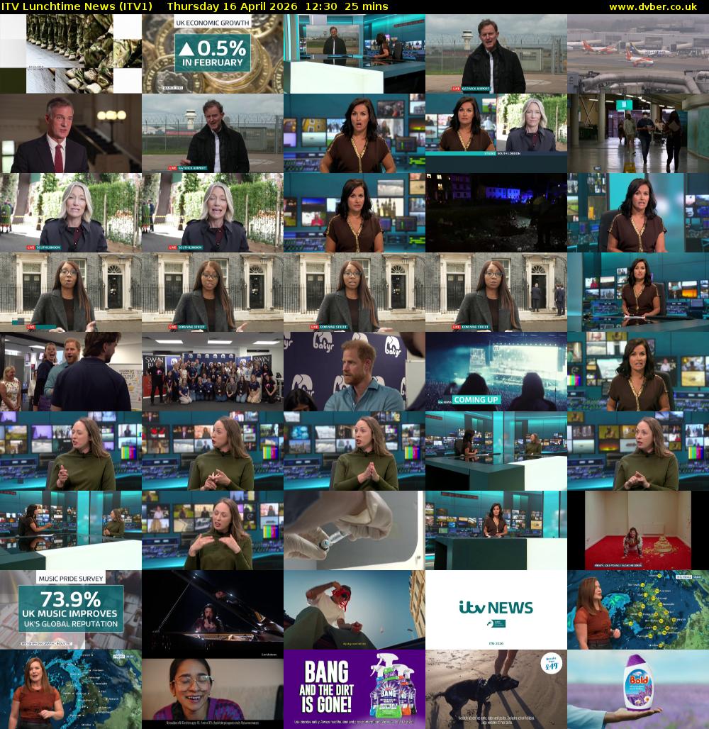 ITV Lunchtime News (ITV1) Thursday 16 April 2026 12:30 - 12:55