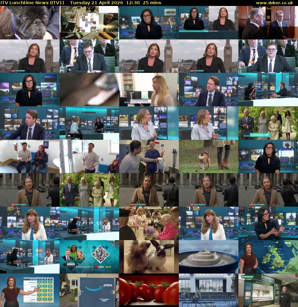 ITV Lunchtime News (ITV1) Tuesday 21 April 2026 12:30 - 12:55