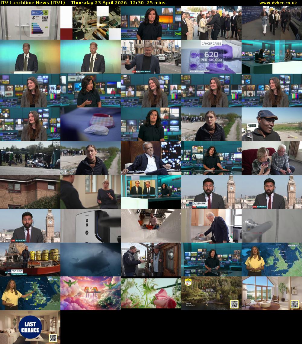 ITV Lunchtime News (ITV1) Thursday 23 April 2026 12:30 - 12:55