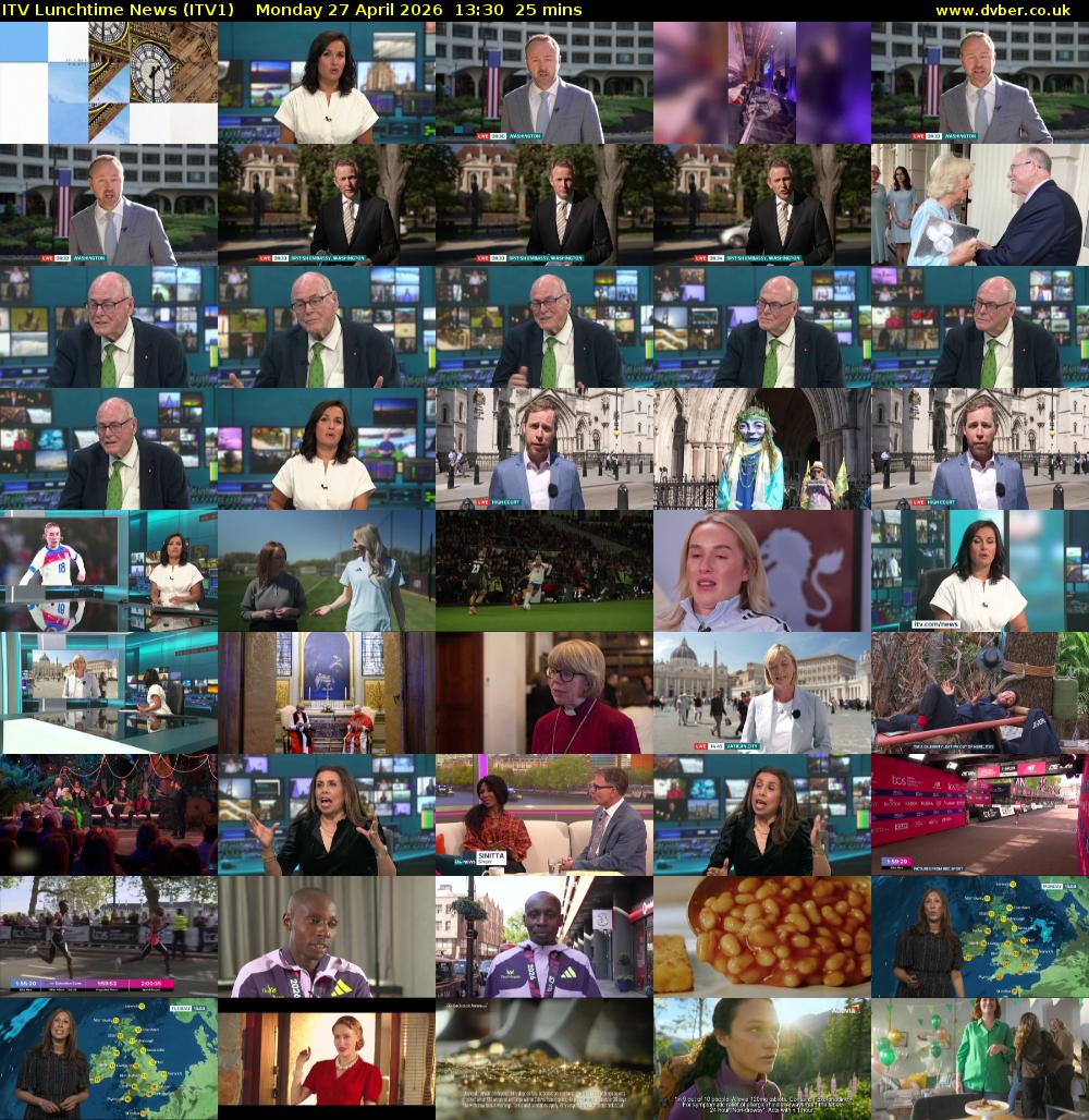 ITV Lunchtime News (ITV1) Monday 27 April 2026 13:30 - 13:55