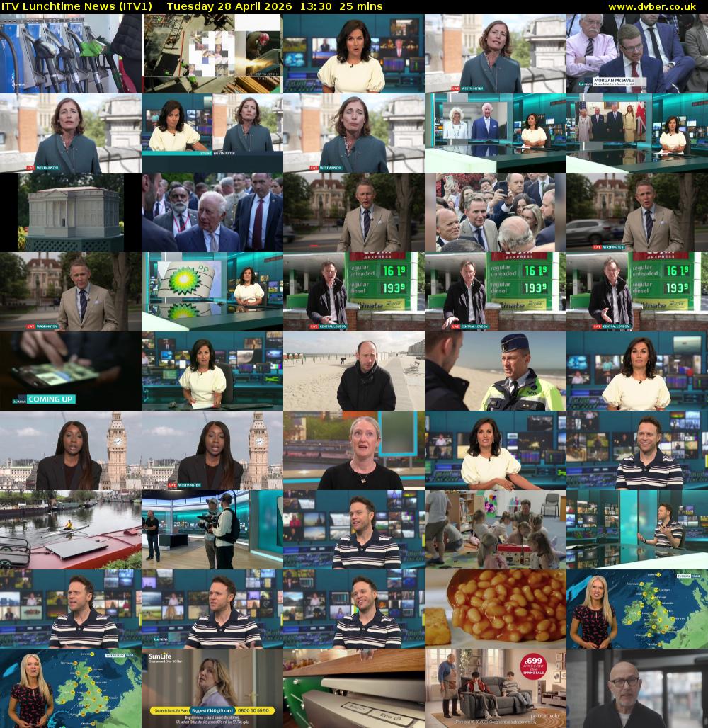 ITV Lunchtime News (ITV1) Tuesday 28 April 2026 13:30 - 13:55