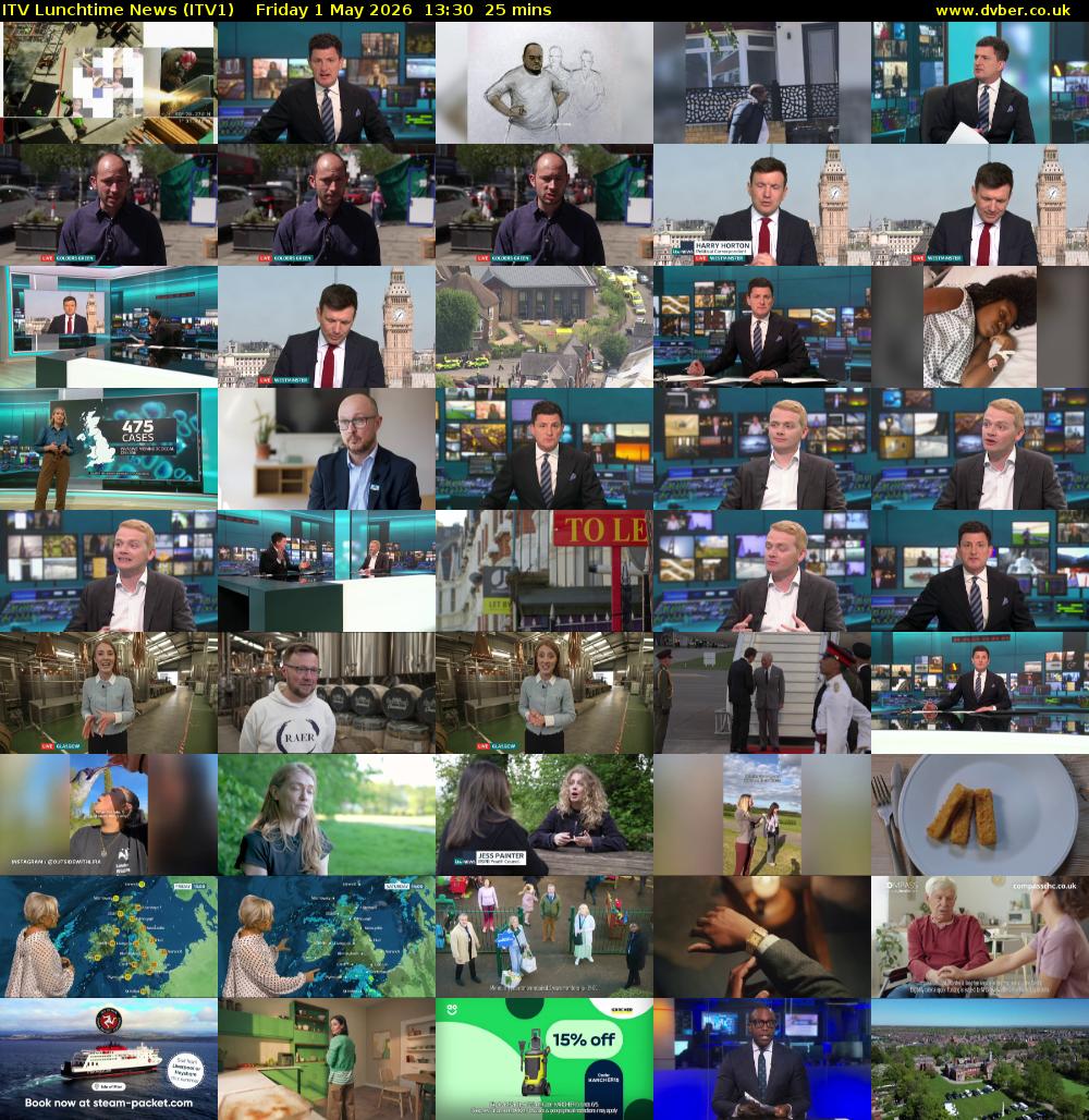ITV Lunchtime News (ITV1) Friday 1 May 2026 13:30 - 13:55