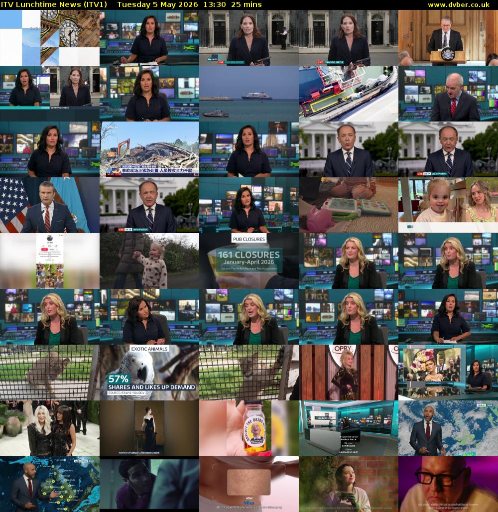 ITV Lunchtime News (ITV1) Tuesday 5 May 2026 13:30 - 13:55