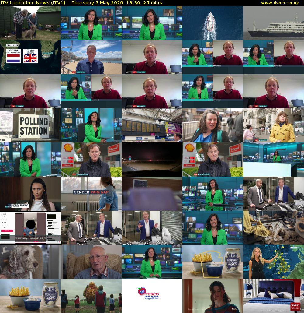 ITV Lunchtime News (ITV1) Thursday 7 May 2026 13:30 - 13:55