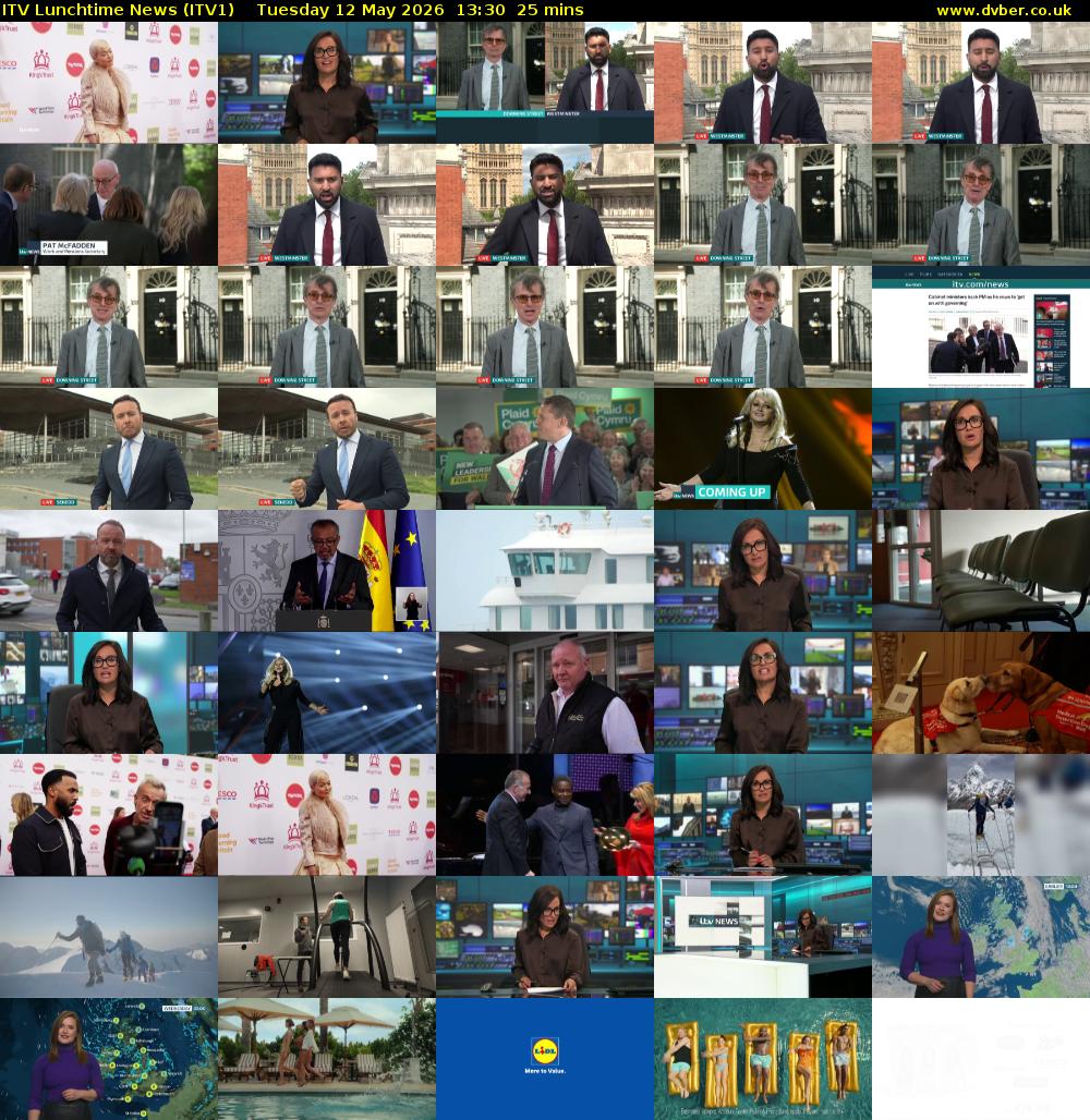 ITV Lunchtime News (ITV1) Tuesday 12 May 2026 13:30 - 13:55