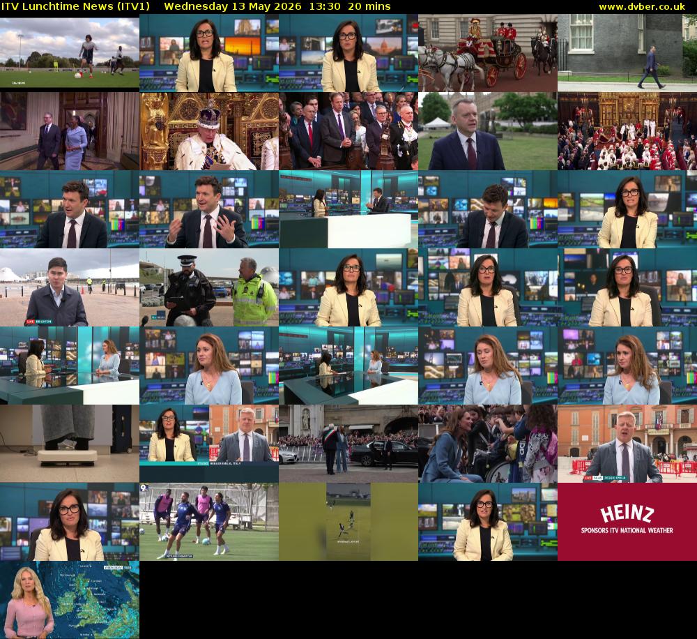 ITV Lunchtime News (ITV1) Wednesday 13 May 2026 13:30 - 13:50