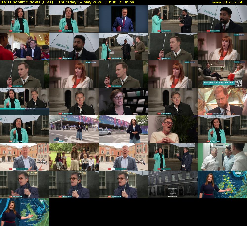 ITV Lunchtime News (ITV1) Thursday 14 May 2026 13:30 - 13:50