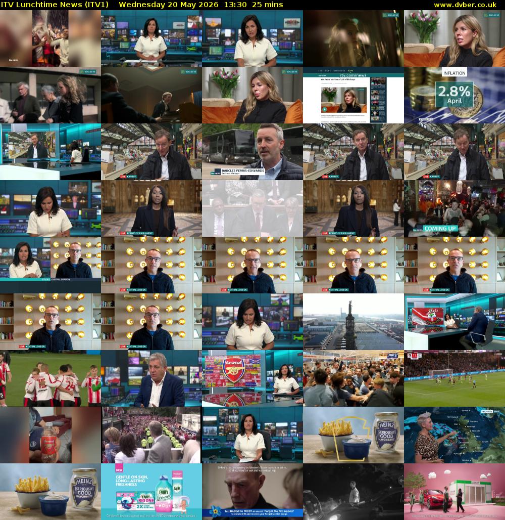 ITV Lunchtime News (ITV1) Wednesday 20 May 2026 13:30 - 13:55