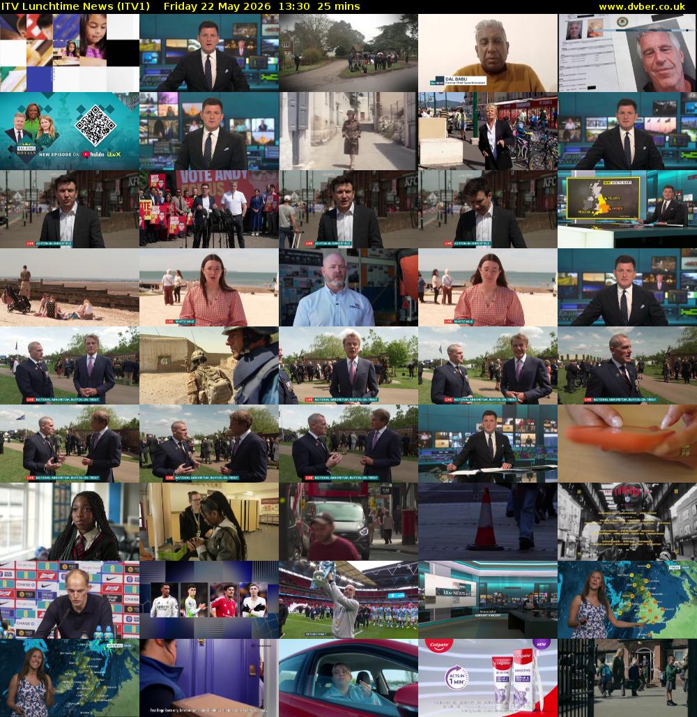 ITV Lunchtime News (ITV1) Friday 22 May 2026 13:30 - 13:55
