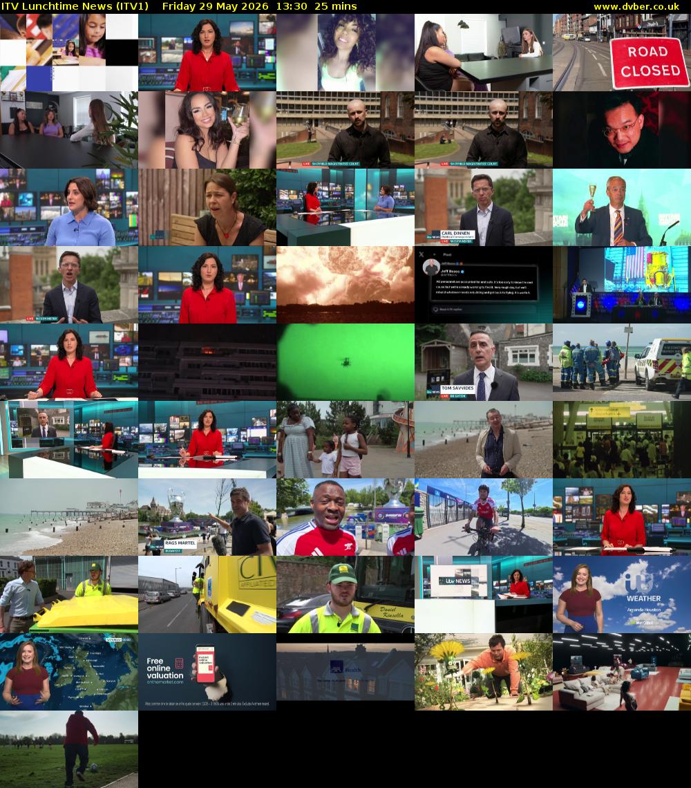 ITV Lunchtime News (ITV1) Friday 29 May 2026 13:30 - 13:55
