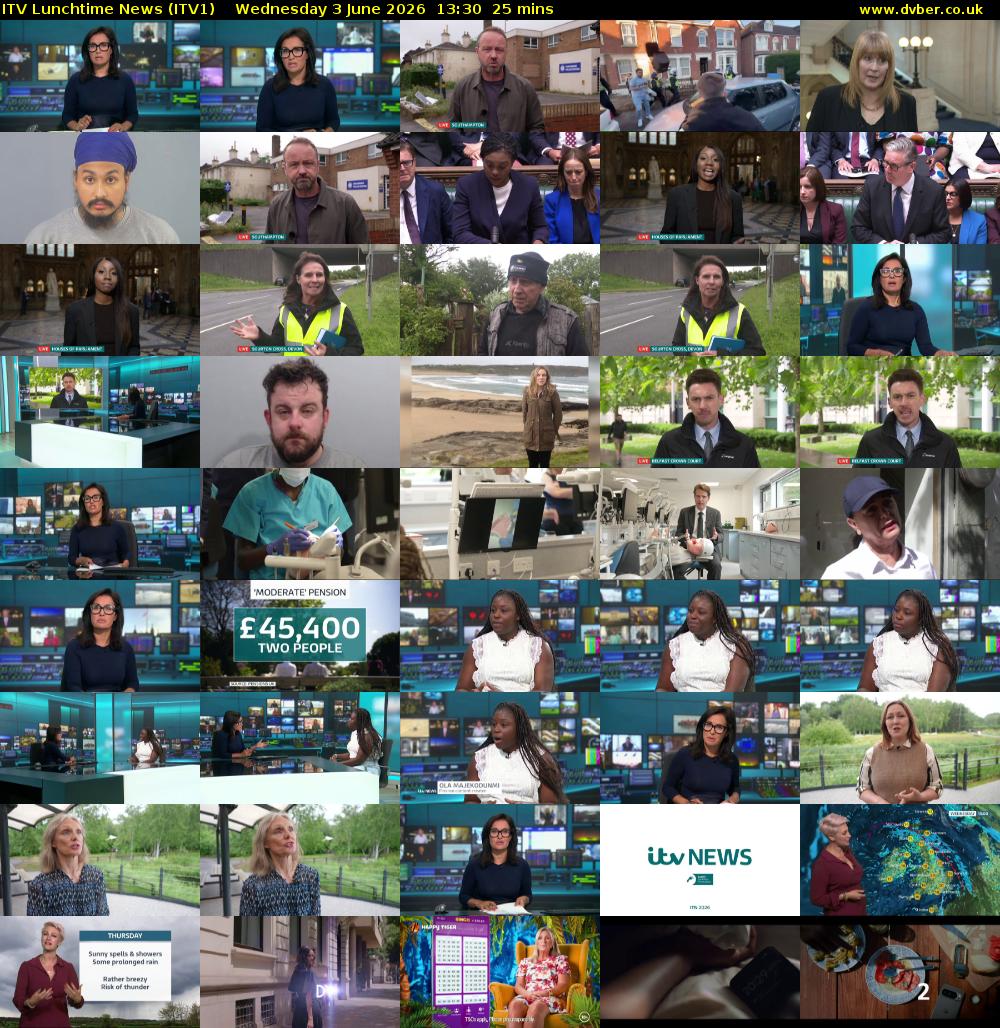 ITV Lunchtime News (ITV1) Wednesday 3 June 2026 13:30 - 13:55