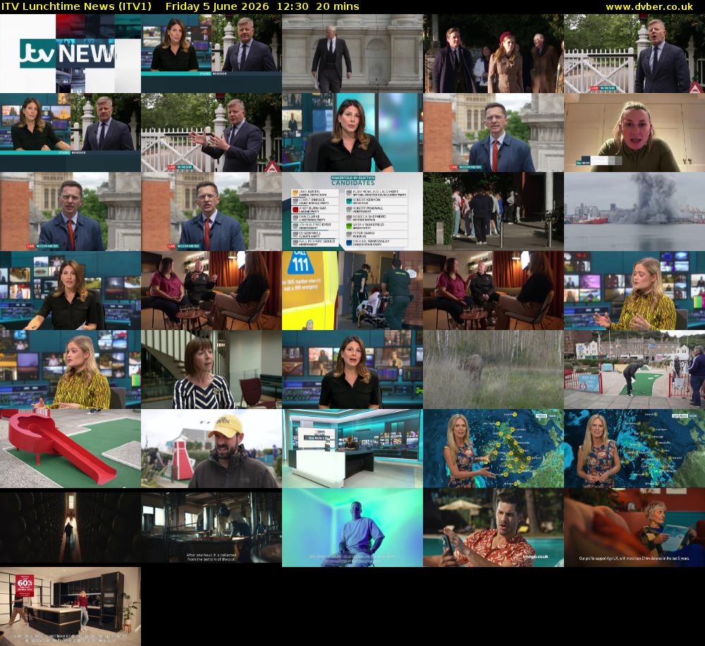 ITV Lunchtime News (ITV1) Friday 5 June 2026 12:30 - 12:50