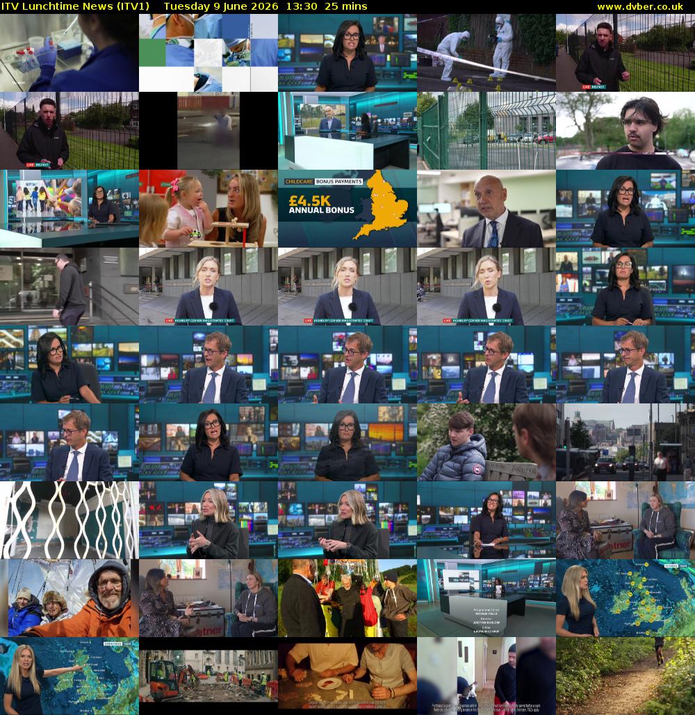 ITV Lunchtime News (ITV1) Tuesday 9 June 2026 13:30 - 13:55