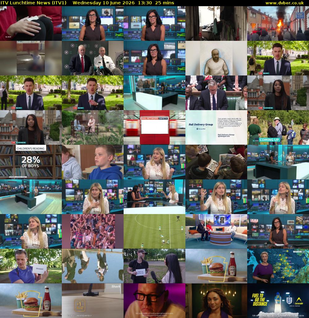 ITV Lunchtime News (ITV1) Wednesday 10 June 2026 13:30 - 13:55