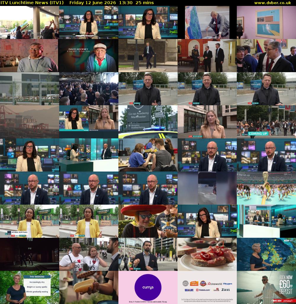 ITV Lunchtime News (ITV1) Friday 12 June 2026 13:30 - 13:55