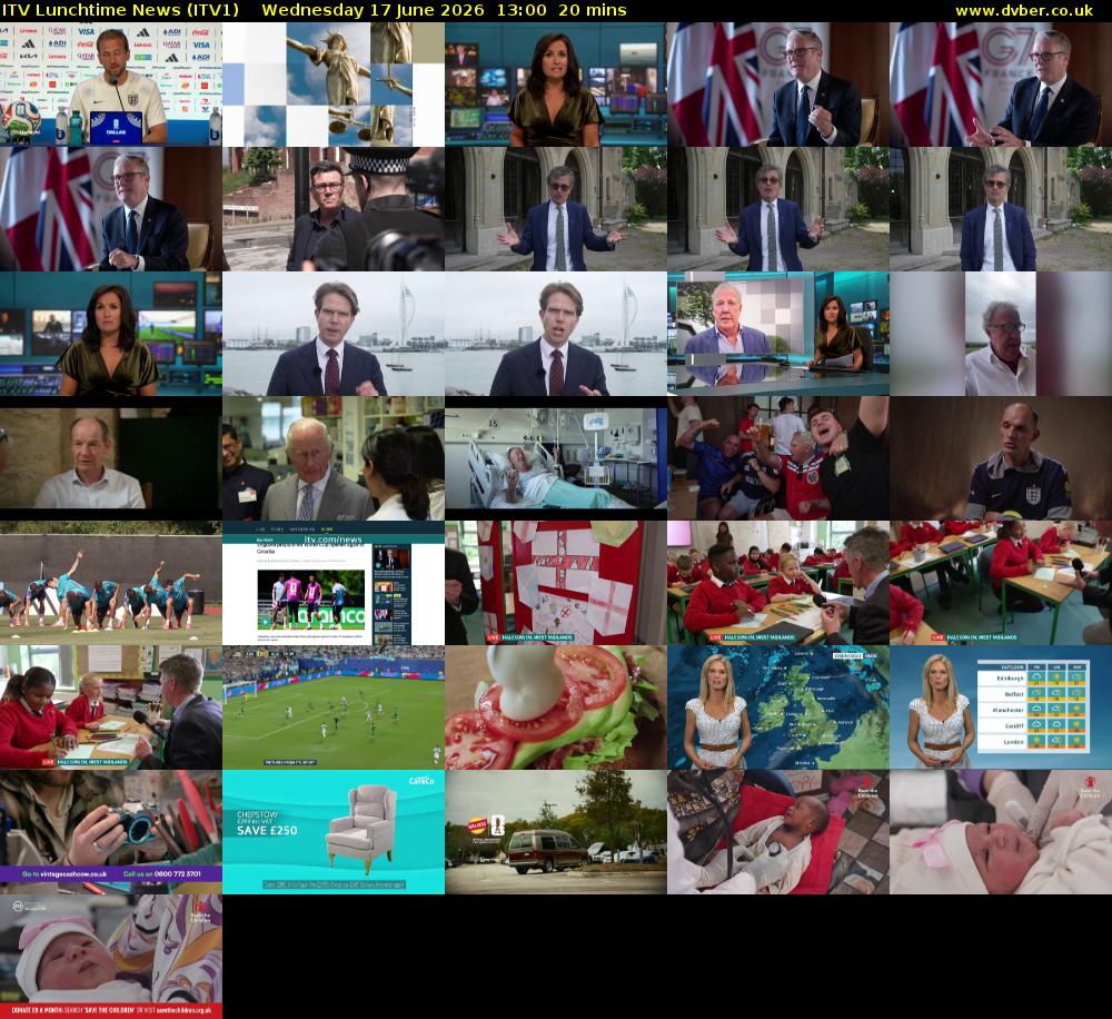 ITV Lunchtime News (ITV1) Wednesday 17 June 2026 13:00 - 13:20