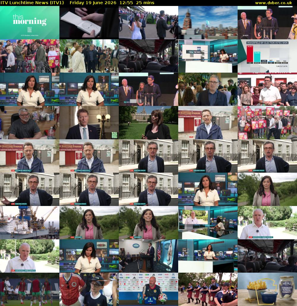 ITV Lunchtime News (ITV1) Friday 19 June 2026 12:55 - 13:20