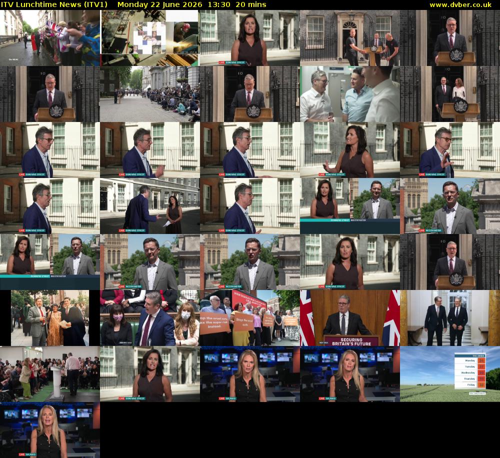 ITV Lunchtime News (ITV1) Monday 22 June 2026 13:30 - 13:50