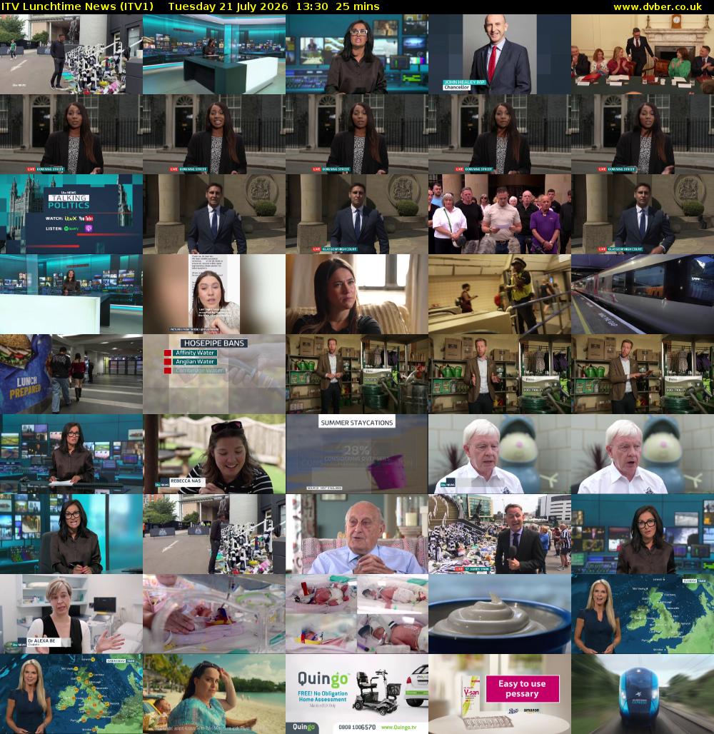 ITV Lunchtime News (ITV1) Tuesday 21 July 2026 13:30 - 13:55