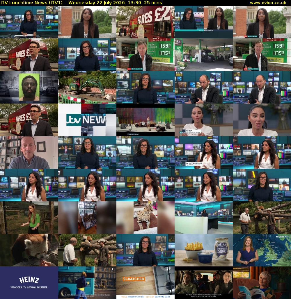 ITV Lunchtime News (ITV1) Wednesday 22 July 2026 13:30 - 13:55
