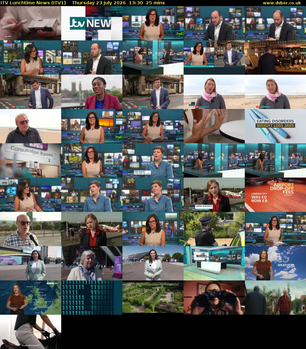 ITV Lunchtime News (ITV1) Thursday 23 July 2026 13:30 - 13:55
