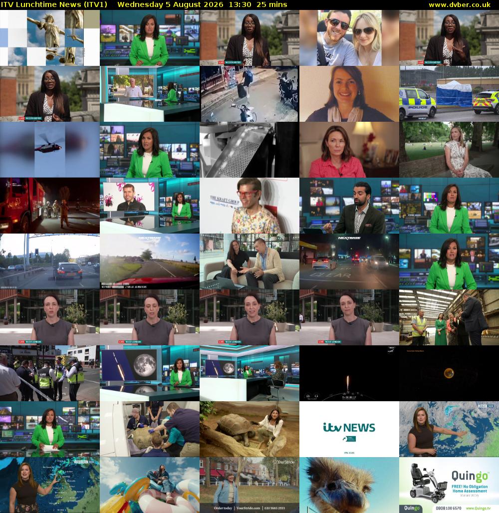 ITV Lunchtime News (ITV1) Wednesday 5 August 2026 13:30 - 13:55