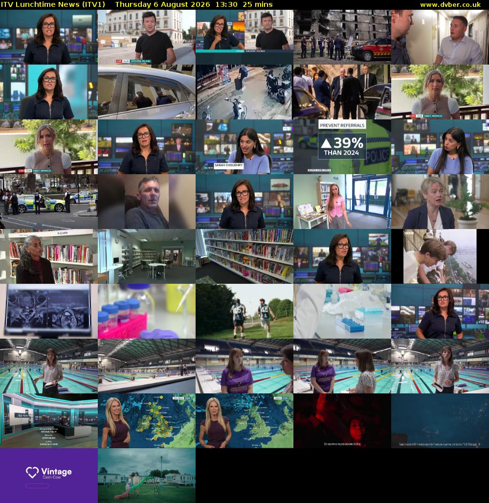 ITV Lunchtime News (ITV1) Thursday 6 August 2026 13:30 - 13:55